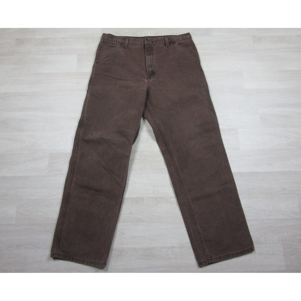 Vintage Y2K Carhartt Washed Duck Carpenter Work Pants (35x31) Workwear #B12